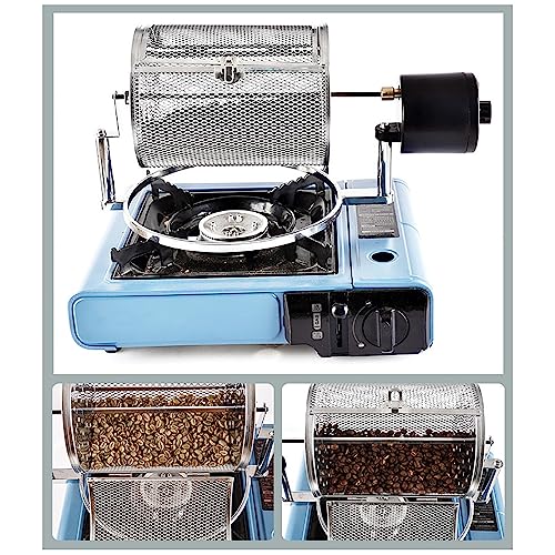 potow 家庭用ピーナッツ豆焙煎機、コーヒー焙煎機 家庭用電気コーヒー豆焙煎機 1~33 RPM 速度調節可能、800g