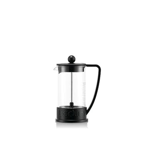 Bodum 12oz Brazil French Press Coffee Maker, High-Heat Borosilicate Glass, Black - Made in Portugal