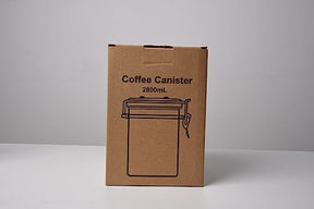 Luftdichte Kaffeedose, 35 oz, groß, 2,2 lbs Kaffee-Aufbewahrungsbehälter, luftdichte Kaffeedose aus Edelstahl mit Messlöffel, Datumsanzeige und CO2-Ablassventil für Bohnen, gemahlenen Kaffee, Tee, Mehl und Zucker, 2,8 l