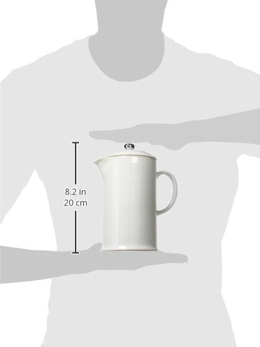 Le Creuset Stoneware French Press, 34 oz., White