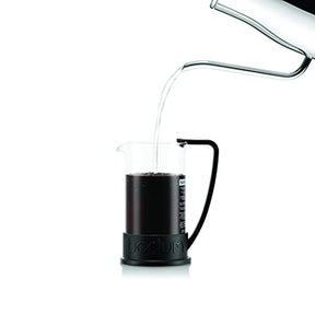 Bodum Brazil French Press Kaffeemaschine, 12 oz, hitzebeständiges Borosilikatglas, schwarz – Hergestellt in Portugal