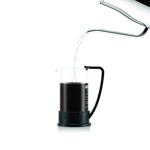 Bodum 12oz Brazil French Press Coffee Maker, High-Heat Borosilicate Glass, Black - Made in Portugal