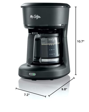 Mr. Coffee® 5-Tassen Mini Brew Switch Kaffeemaschine, Schwarz