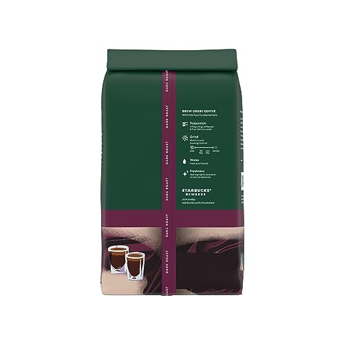 Starbucks Dark Roast Whole Bean Coffee – Espresso – 100 % Arabica – 1 Beutel (18 oz) (2er-Pack)