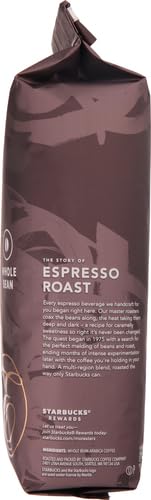 Starbucks Dark Roast Whole Bean Coffee — Espresso — 100% Arabica — 1 bag (18 oz) (Pack of 2)