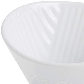 Melitta 1 Cup Porcelain Pour-Over Cone Coffeemaker, Glossy White