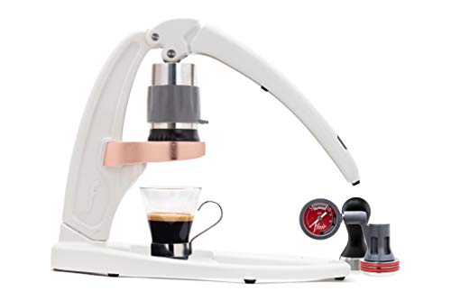 Flair Signature Espressomaschine – Eine komplett manuelle Espressopresse für die handwerkliche Zubereitung von Espresso zu Hause (Druckset, weiß)