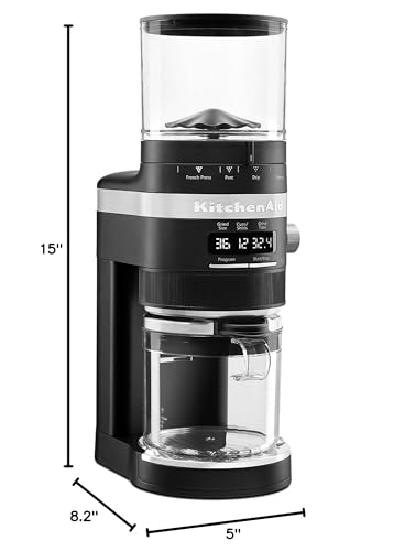 KitchenAid バーコーヒーグラインダー - KCG8433 - ブラックマット、10オンス