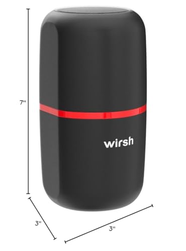 Wirsh コーヒーグラインダー - ステンレススチールブレード付き電動コーヒーグラインダー、強力なモーターと 4.2 オンスのコーヒーとスパイスグラインダー。コーヒー豆、ハーブ、スパイス、ピーナッツ、穀物などに最適な大容量。