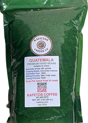 Guatemala Premium Grüne, ungeröstete, rohe Spezialitäten-Kaffeebohnen, Direktverkauf vom Bauernhof, 5 Pfund