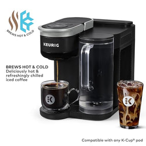 Keurig K-Brew+Chill Eis- oder Heißkaffeemaschine für Einzelportionen im K-Cup mit MultiStream- und QuickChill-Technologie, 70 oz. Abnehmbarer Wasserbehälter