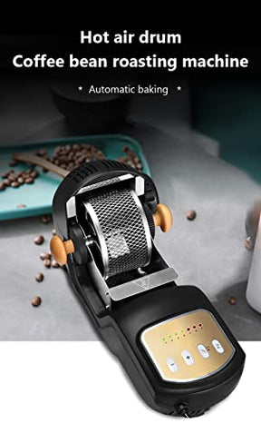 OAQZGBVK 300G Electric Coffee Roaster Hot Air Coffee Roasting Machine with 304 Stainless Steel Cage/Baking Gear 1-7 Adjustable for Coffee Bean Baking Household Use 1600W