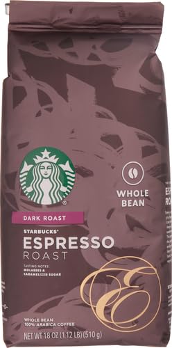 Starbucks Dark Roast Whole Bean Coffee – Espresso – 100 % Arabica – 1 Beutel (18 oz) (2er-Pack)