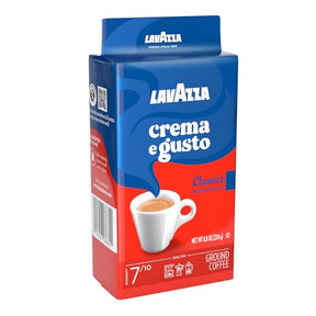 Lavazza Espresso Dark Roast Ground Coffee, 8.8oz Bricks (4 Pack), Authentic Italian Blend Roasted in Italy, Non GMO