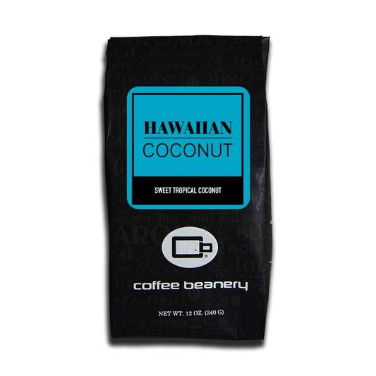 Hawaiian Coconut by Coffee Beanery | 12oz Flavored Whole Bean Coffee Medium Roast Coffee | 100% Specialty Arabica Coffee Whole Bean | Gourmet Coffee Whole Beans