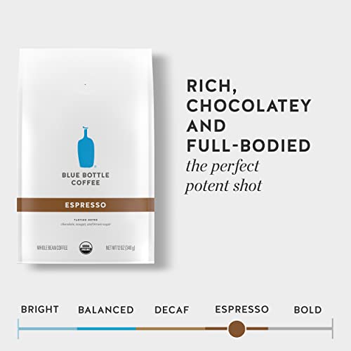 Blue Bottle Bio-Kaffee, ganze Bohnen, Espresso, dunkle Röstung, 12-Unzen-Beutel (1 Stück)