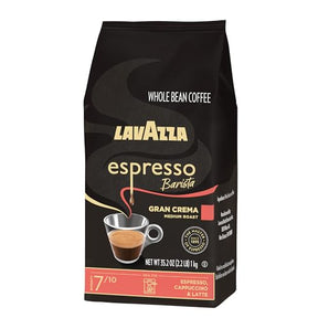 Lavazza Espresso Barista Gran Crema Whole Bean Coffee Blend, Medium Espresso Roast, Oz Bag (Packaging May Vary) - 2.2 LB, 35.2 Ounce