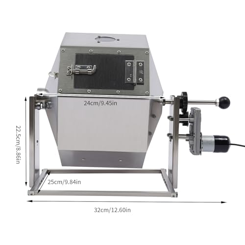 BANEBONE Elektrischer Kaffeebohnenröster 3,83 Gallonen mit Edelstahlkonstruktion und Siebkörben, automatische Rotation, Glasfenster, Rösten von ca. 7,7-8,8 lbs, für Zuhause, Cafés und Restaurants