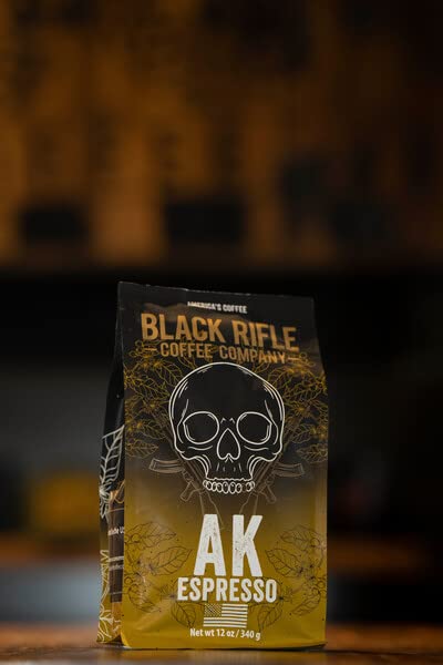 Black Rifle Coffee Company, AK-47 Espresso,100% Arabica Coffee,Colombian Supremo Roasted Dark, Whole Bean 12 oz Bag