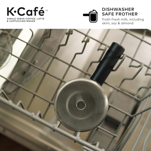 Keurig K-Cafe K-Duo Kaffee-, Latte- und Cappuccinomaschine für Einzelportionen, dunkle Anthrazit