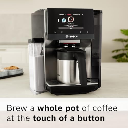 Bosch TQU60307 800 シリーズ VeroCafe 全自動エスプレッソ マシン、ホーム コネクト、コーヒー ワールド付き 36 種類の飲料、ダブル カップ、ミルク内蔵