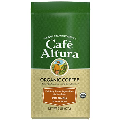 Cafe Altura Whole Bean Organic Coffee, Colombian, 2 Pound