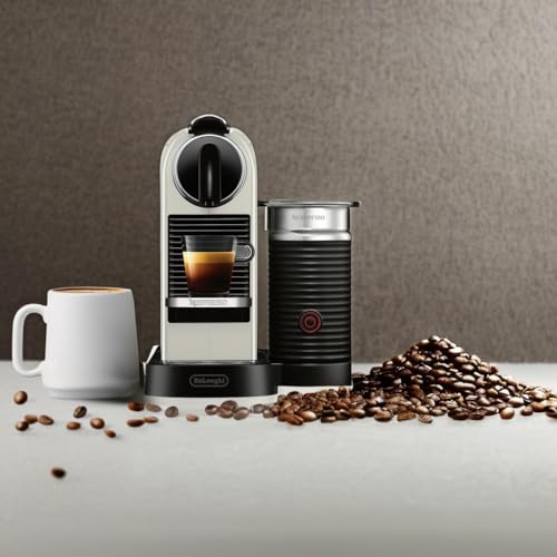 Nespresso CitiZ Kaffee- und Espressomaschine von De'Longhi mit Milchaufschäumer, weiß