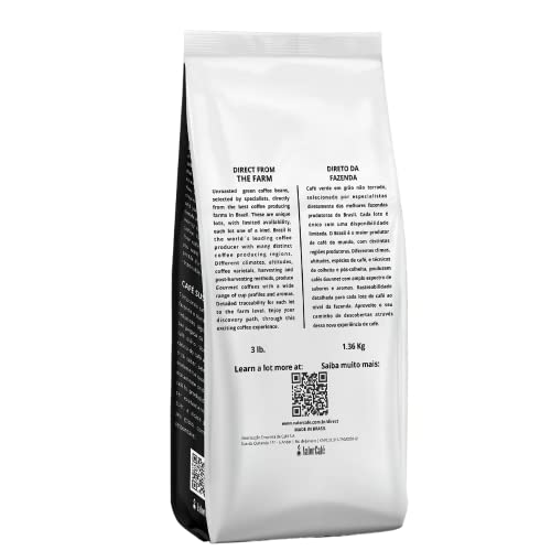 Unroasted Green Coffee Beans │ Specialty Grade Arabica Coffee for Home Roasting │ Brazil │ Maximum Freshness & Rich Flavor | DIRECT FROM THE FARM | Limited Edition Nº 3 │ 3lb 1.36kg