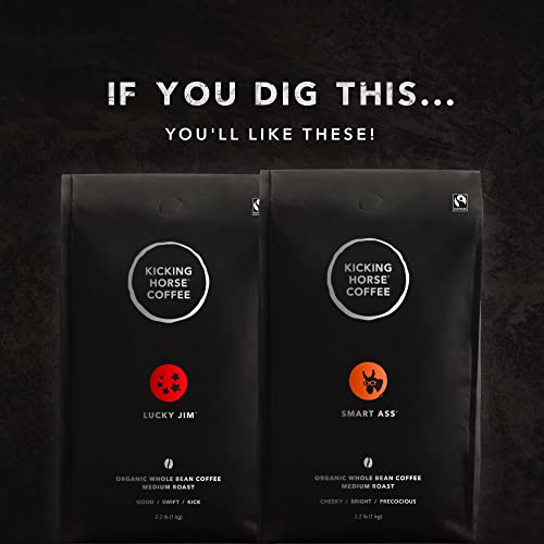 Kicking Horse Coffee, Cliff Hanger Espresso, mittlere Röstung, ganze Bohne, 2,2 Pfund – zertifiziert biologisch, Fairtrade, 35,2 Unzen