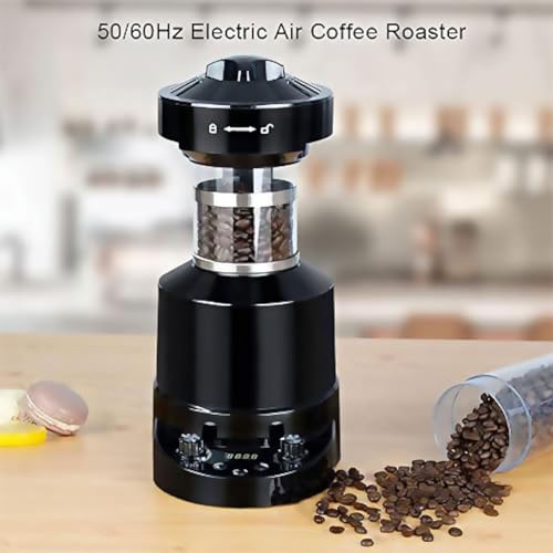 Professional Electric Coffee Bean Roaster, for Cafe Shop Restaurant Home Office with Timer, Cold Hot Air Adjustment, Automatic Air Coffee Roasting Machine, Adjustable Wind Speed