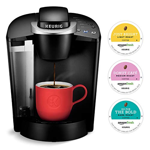 Keurig K-Classic Kaffeemaschine mit AmazonFresh 60 Ct. Kaffee-Vielfaltspaket, 3 Geschmacksrichtungen