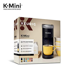 Keurig K-Mini Einzelportions-K-Cup-Pad-Kaffeemaschine, Brühgröße 6 bis 12 oz, mit Kabelaufbewahrung, perfekt für kleine Räume, schwarz