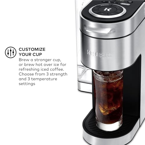 Keurig K-Supreme Plus Single Serve K-Cup Pod Kaffeemaschine, MultiStream-Technologie, anpassbare Stärke- und Temperatureinstellungen, programmierbar, abnehmbarer 78oz-Tank, Edelstahl