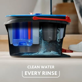 O-Cedar RinseClean Spin Mop &amp; Bucket System | Reinigen mit klarem Wasser | Entfernt 99 % aller Bakterien