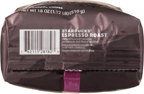 Starbucks Dark Roast Whole Bean Coffee — Espresso — 100% Arabica — 1 bag (18 oz) (Pack of 2)