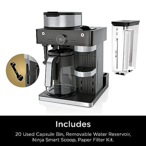 Ninja Espresso & Coffee Maker & Barista System, 3 Espresso Brew Styles, Single-Serve Coffee & Nespresso Capsule Compatible, Built-in Frother, Espresso, Cappuccino & Latte Maker, Black, CFN601