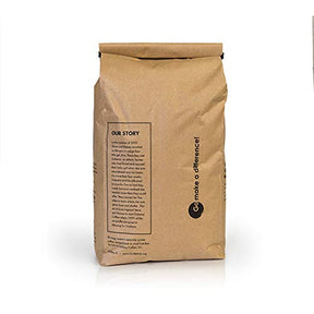 5lb Fair Trade Organic Certified Ethiopian Yirgacheffe Whole Bean Dark Roast Coffee, 100% Arabica Specialty Coffee, 80 ounces, 5 pounds, Bulk Coffee