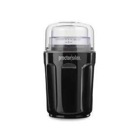 Proctor Silex Sound Shield Electric Coffee Grinder for Quiet Grinding, Stainless Steel Blades, Beans, Spices and More, 12 Cups, Black (80402)