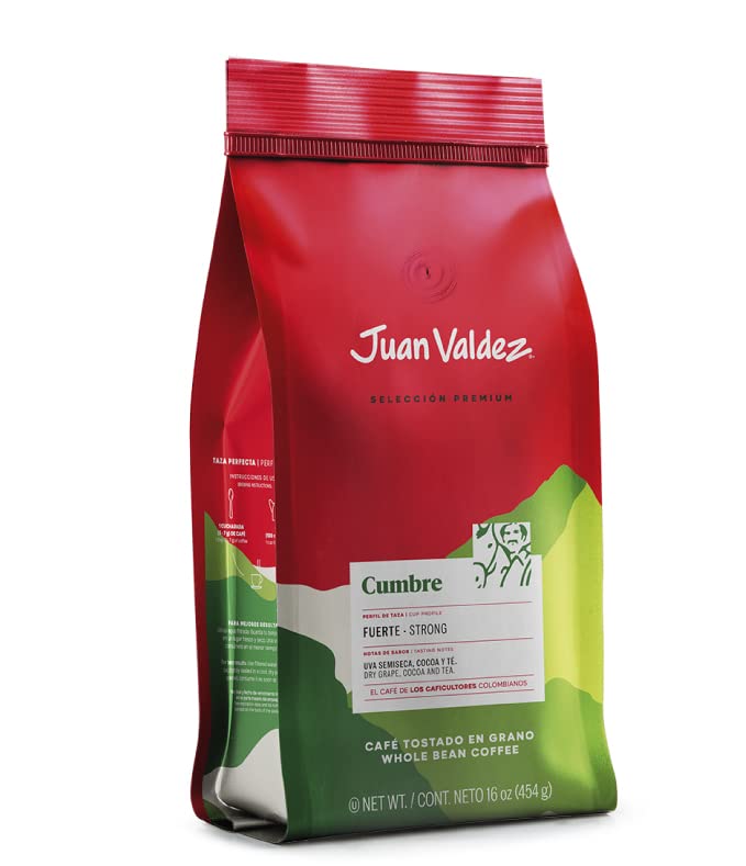 Juan Valdez Cumbre Kaffeebohnen, dunkle Röstung, 16 oz – Premium-Kaffee aus Kolumbien