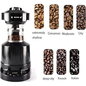 Professional Electric Coffee Bean Roaster, for Cafe Shop Restaurant Home Office with Timer, Cold Hot Air Adjustment, Automatic Air Coffee Roasting Machine, Adjustable Wind Speed