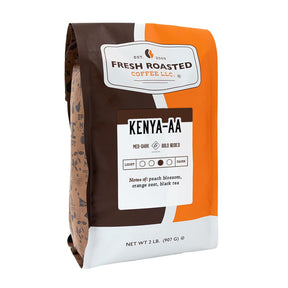 Fresh Roasted Coffee, Kenya AA, 2 lb (32 oz), Med-Dark Roast, Kosher, Whole Bean