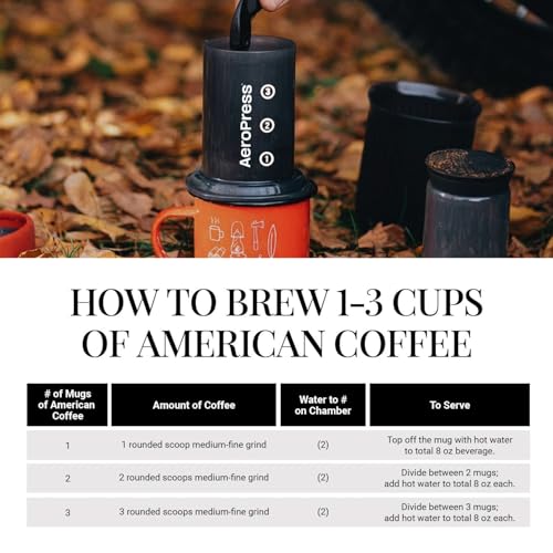 AeroPress Go Reise-Kaffeepressen-Set – 3-in-1-Brühmethode kombiniert French Press, Pourover und Espresso – Vollmundiger Kaffee ohne Körnigkeit oder Bitterkeit – Kleine tragbare Kaffeemaschine für Camping und Reisen