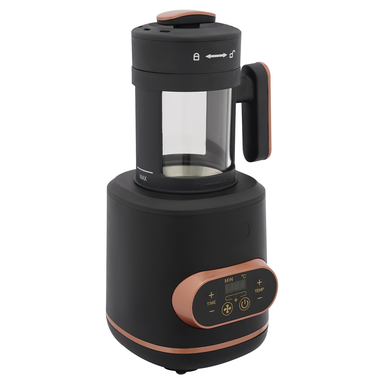 ZXTINGSHOP Automatischer Kaffeebohnenröster, Kaffee zu Hause rösten, Kaffeeröster für den Heimgebrauch mit einstellbarer Timer-Röstungsheizung und Luftgebläseeinstellung