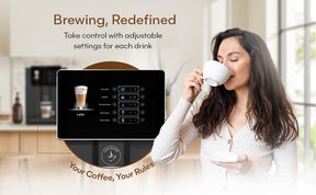 Cafe Bueno Super Automatic Espresso & Coffee Machine - Durable Automatic Espresso Machine With Grinder and Milk Frother For Latte, Cappuccino, Macchiato - 19 Coffee Recipes