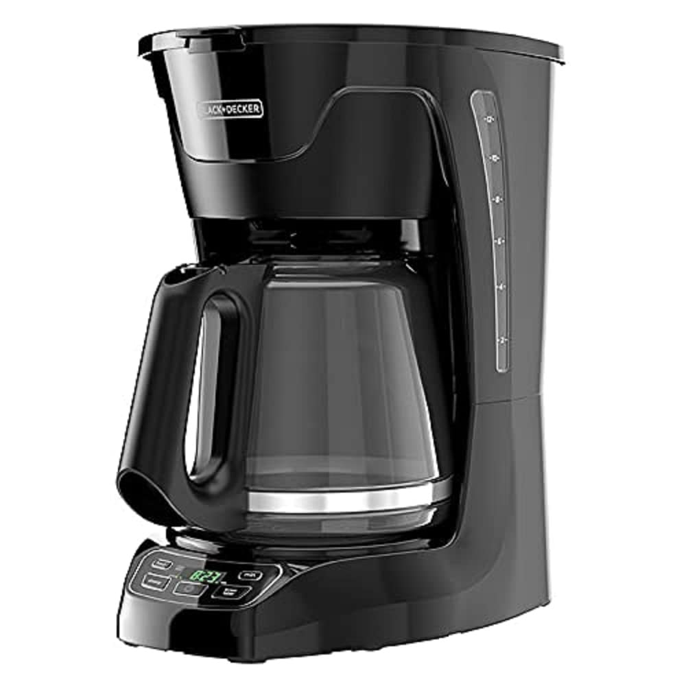 BLACK+DECKER 12-Tassen* Programmierbare Kaffeemaschine, Schwarz