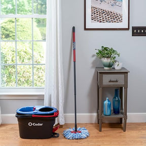 O-Cedar RinseClean Spin Mop &amp; Bucket System | Reinigen mit klarem Wasser | Entfernt 99 % aller Bakterien