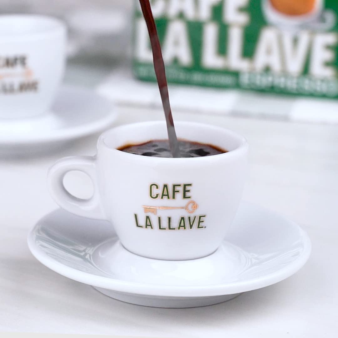 Cafe La Llave Whole Bean Espresso Coffee, Premium Dark Roast, 32 oz Bags (Pack of 2) - Rich Cuban-Style Blend