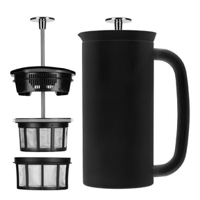 ESPRO P7 French Press Kaffeemaschine – doppelwandiger Edelstahl, isoliert mit Mikrofilter, 32 Unzen, Mattschwarz