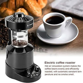 Professional Electric Coffee Bean Roaster, for Cafe Shop Restaurant Home Office with Timer, Cold Hot Air Adjustment, Automatic Air Coffee Roasting Machine, Adjustable Wind Speed