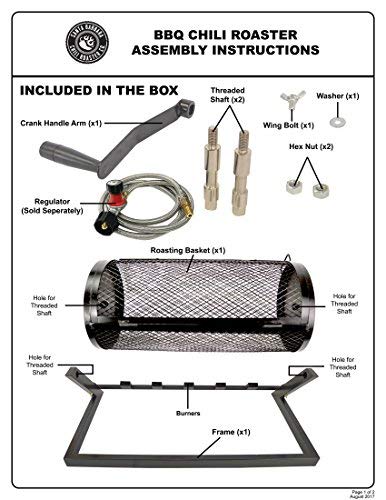 5 Burner Hatch Chile Roaster Propane Roaster Drum; Regulator CR-BARBACOA-1